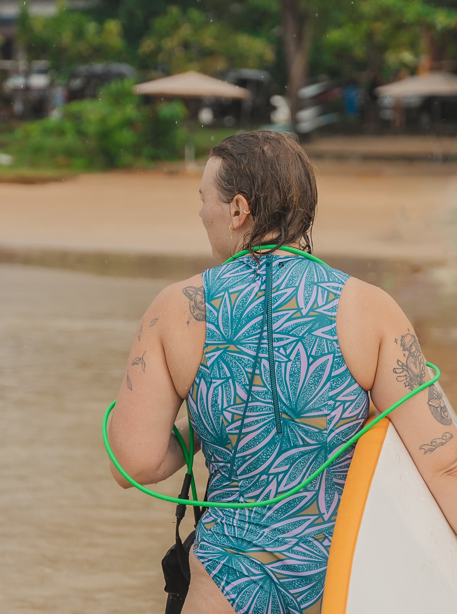 Beginner surfer riding a small wave in Ahangama