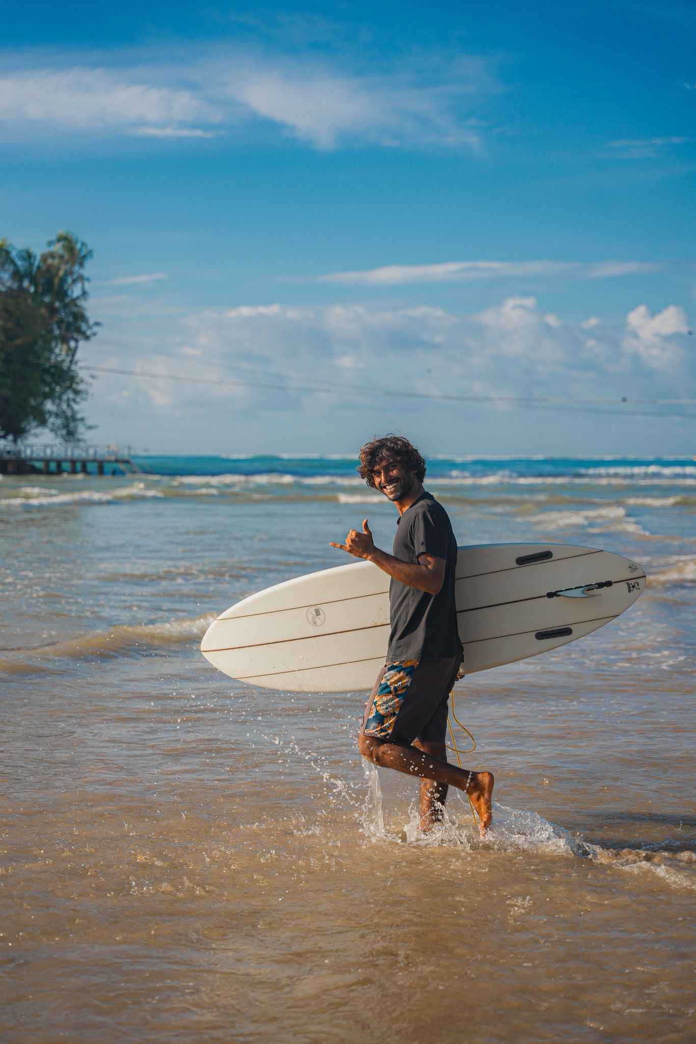 Group of surfers in the water